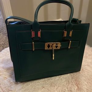 Hunter green purse